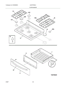 09 - Top / Drawer parts for Frigidaire Range GLGFS75DCJ from AppliancePartsPros.com