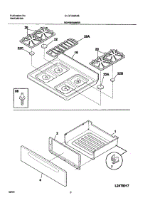 09 - Top / Drawer parts for Frigidaire Range GLGF388ABE from AppliancePartsPros.com