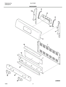 03 - Backguard parts for Frigidaire Range GLGF388CQB from AppliancePartsPros.com