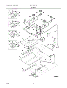 05 - Burner parts for Frigidaire Range GLGFZ376FCE from AppliancePartsPros.com