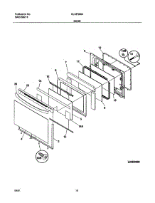 11 - Door parts for Frigidaire Range GLGFS66ABB from AppliancePartsPros.com