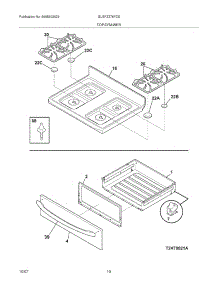 09 - Top / Drawer parts for Frigidaire Range GLGFZ376FCE from AppliancePartsPros.com