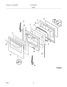 11 - Door parts for Frigidaire Range GLGFZ386FCD from AppliancePartsPros.com