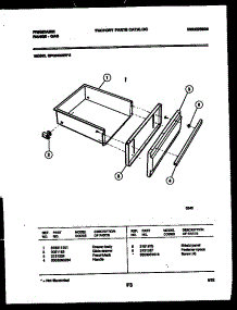 05 - Drawer Parts parts for Frigidaire Range GPG34BNL5 from AppliancePartsPros.com
