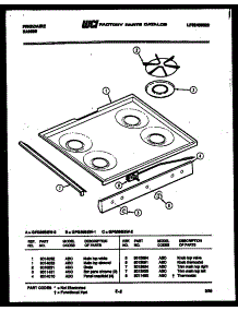 04 - Cooktop Parts parts for Frigidaire Range GPG38BEW1 from AppliancePartsPros.com