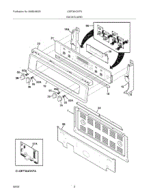 03 - Backguard parts for Frigidaire Range LGEF304DKFA from AppliancePartsPros.com