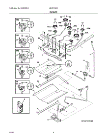 05 - Burner parts for Frigidaire Range LGGF3032KBG from AppliancePartsPros.com
