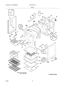 05 - Body parts for Frigidaire Range LGEF3041KFA from AppliancePartsPros.com