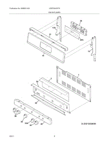 03 - Backguard parts for Frigidaire Range LGGF3043KFH from AppliancePartsPros.com