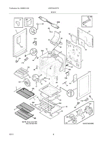 07 - Body parts for Frigidaire Range LGGF3043KFH from AppliancePartsPros.com