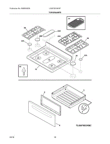 09 - Top / Drawer parts for Frigidaire Range LGGF3033KWF from AppliancePartsPros.com