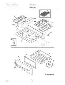 09 - Top / Drawer parts for Frigidaire Range LGGF3043KFH from AppliancePartsPros.com