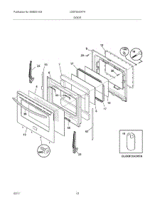 11 - Door parts for Frigidaire Range LGGF3043KFH from AppliancePartsPros.com