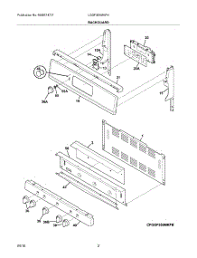 03 - Backguard parts for Frigidaire Range LGGF305MKFH from AppliancePartsPros.com