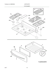 09 - Top / Drawer parts for Frigidaire Range LGGF3043KFK from AppliancePartsPros.com
