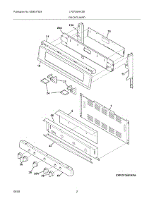 03 - Backguard parts for Frigidaire Range LPGF3091KSB from AppliancePartsPros.com
