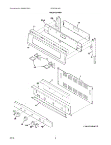 03 - Backguard parts for Frigidaire Range LPGF3091KSJ from AppliancePartsPros.com