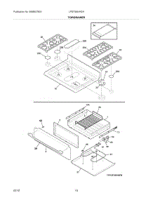 09 - Top / Drawer parts for Frigidaire Range LPGF3091KSH from AppliancePartsPros.com