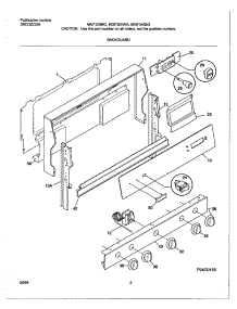 02 - Backguard parts for Frigidaire Range MGF324WGSD from AppliancePartsPros.com