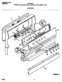 02 - Backguard parts for Frigidaire Range MFF312BFWE from AppliancePartsPros.com