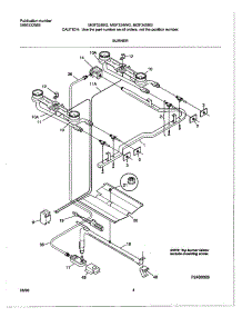 03 - Burner parts for Frigidaire Range MGF324WGSD from AppliancePartsPros.com