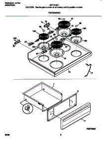 04 - Top / Drawer parts for Frigidaire Range MFF312BFWE from AppliancePartsPros.com