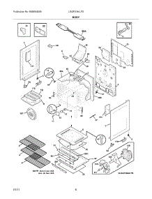 07 - Body parts for Frigidaire Range LGGF3044LFD from AppliancePartsPros.com
