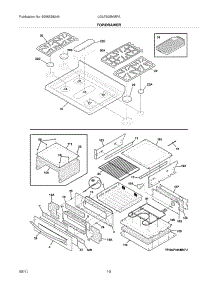 09 - Top / Drawer parts for Frigidaire Range LGLF305MMFA from AppliancePartsPros.com