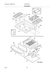 09 - Top / Drawer parts for Frigidaire Range LPGF3091KSF from AppliancePartsPros.com