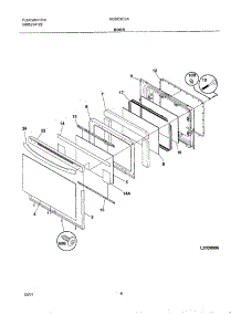 09 - Door parts for Frigidaire Range NGSE3CSAQA from AppliancePartsPros.com