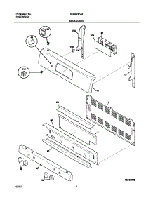 03 - Backguard parts for Frigidaire Range NGSG3PZASE from AppliancePartsPros.com