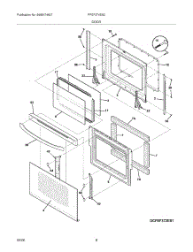 09 - Door parts for Frigidaire Range PFEF374ES2 from AppliancePartsPros.com