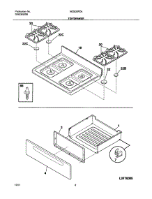 09 - Top / Drawer parts for Frigidaire Range NGSG3PZAQD from AppliancePartsPros.com