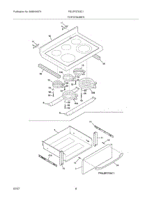 07 - Top / Drawer parts for Frigidaire Range PGLEF375GC1 from AppliancePartsPros.com
