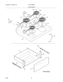 07 - Top / Drawer parts for Frigidaire Range PGLEF365ES3 from AppliancePartsPros.com