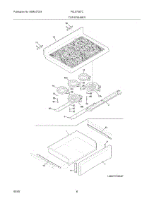 07 - Top / Drawer parts for Frigidaire Range PGLEF387CS4 from AppliancePartsPros.com