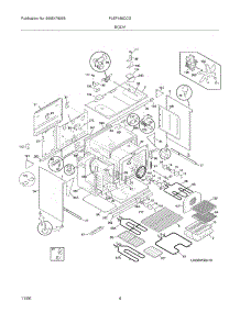 05 - Body parts for Frigidaire Range PLEF489CCG from AppliancePartsPros.com