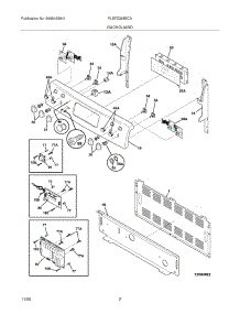03 - Backguard parts for Frigidaire Range PLEFZ398ECA from AppliancePartsPros.com