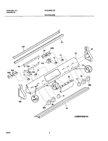 03 - Backguard parts for Frigidaire Range PLES389CCB from AppliancePartsPros.com