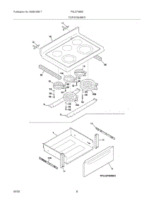 07 - Top / Drawer parts for Frigidaire Range PGLEF385ES1 from AppliancePartsPros.com