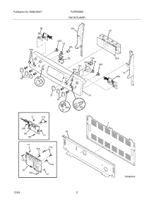 03 - Backguard parts for Frigidaire Range PLEFM399DCB from AppliancePartsPros.com