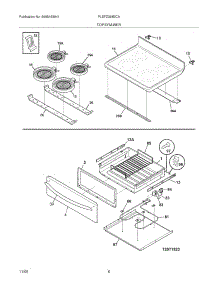 07 - Top / Drawer parts for Frigidaire Range PLEFZ398ECA from AppliancePartsPros.com