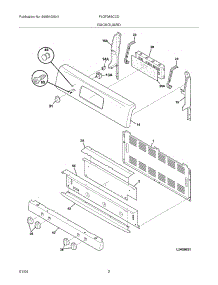 03 - Backguard parts for Frigidaire Range PLGF389CCD from AppliancePartsPros.com