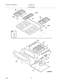 09 - Top / Drawer parts for Frigidaire Range PLGF389CCD from AppliancePartsPros.com