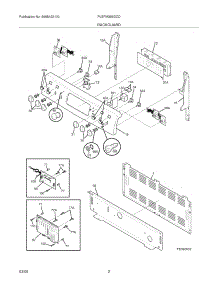 03 - Backguard parts for Frigidaire Range PLEFM399DCD from AppliancePartsPros.com