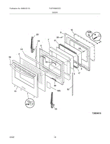 09 - Door parts for Frigidaire Range PLEFM399DCD from AppliancePartsPros.com