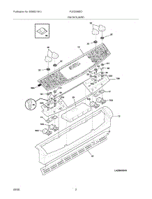 03 - Backguard parts for Frigidaire Range PLES389ECI from AppliancePartsPros.com