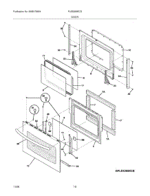 09 - Door parts for Frigidaire Range PLES389ECG from AppliancePartsPros.com