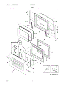 09 - Door parts for Frigidaire Range PLES389ECI from AppliancePartsPros.com