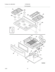 09 - Top / Drawer parts for Frigidaire Range PLGF390DCB from AppliancePartsPros.com